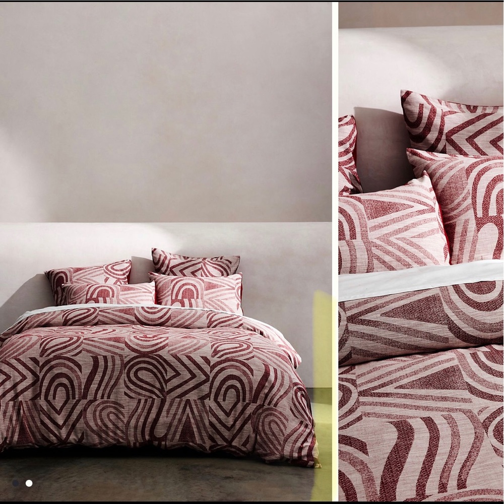 Anthropologie Lemieux et Cie Francoise Euro Square Pillow Shams  26" Set of 2
